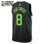 Maillot NBA Boston Celtics Kristaps Porzingis Nike 2024-25 City Edition Noir Swingman - Enfant